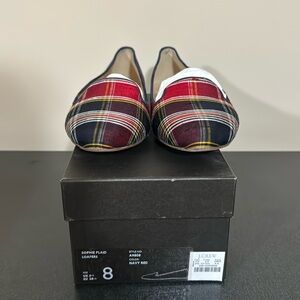 J Crew Sophie plaid loafers size 8